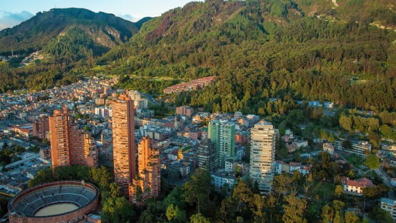 Vista aérea de Bogotá (Colombia)