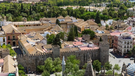 Vista aérea del Archivo de Indias, Sevilla