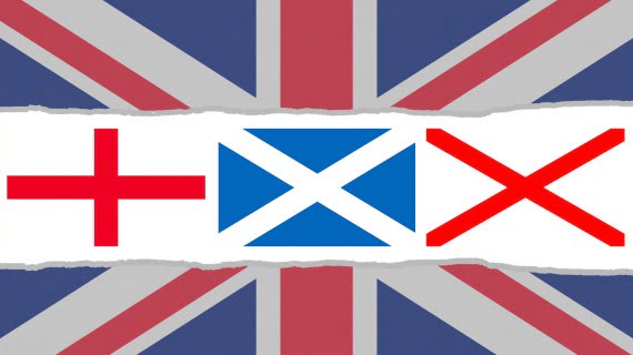 Cruces que componen la Bandera del Reino Unido