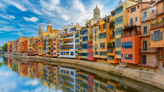 Casas del Onyar en Girona, Cataluña