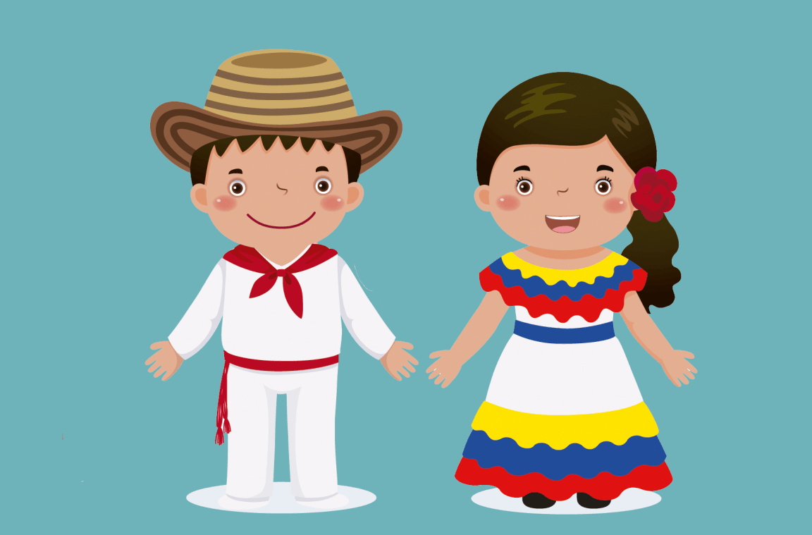Dibujo de la vestimenta tradicional de Venezuela