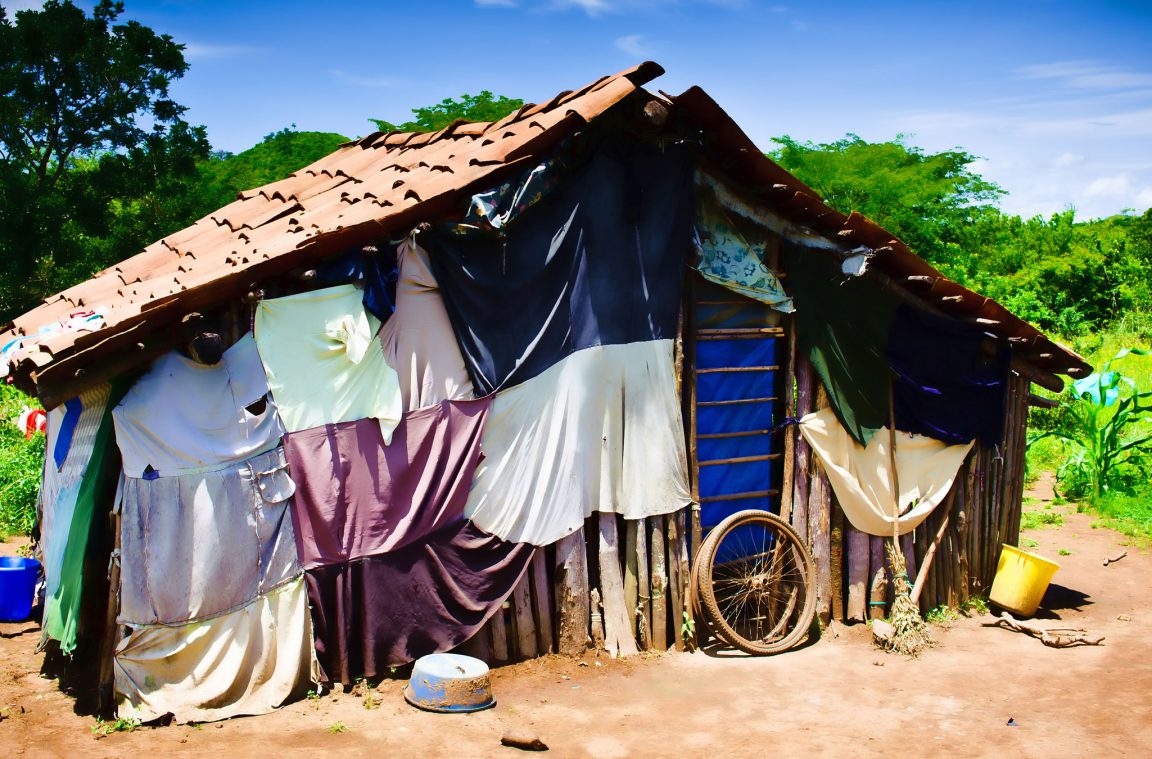 Ejemplo de vivienda rural en Nicaragua, Centroamérica