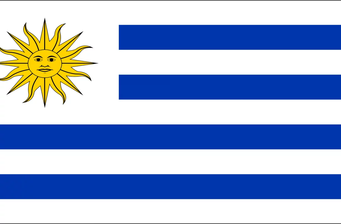 Le soleil sur le drapeau de l'Uruguay