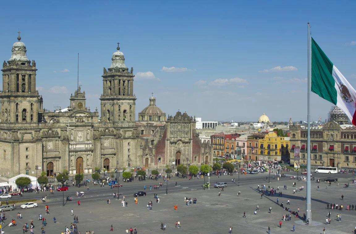 El Zócalo, het belangrijkste plein in Mexico-Stad