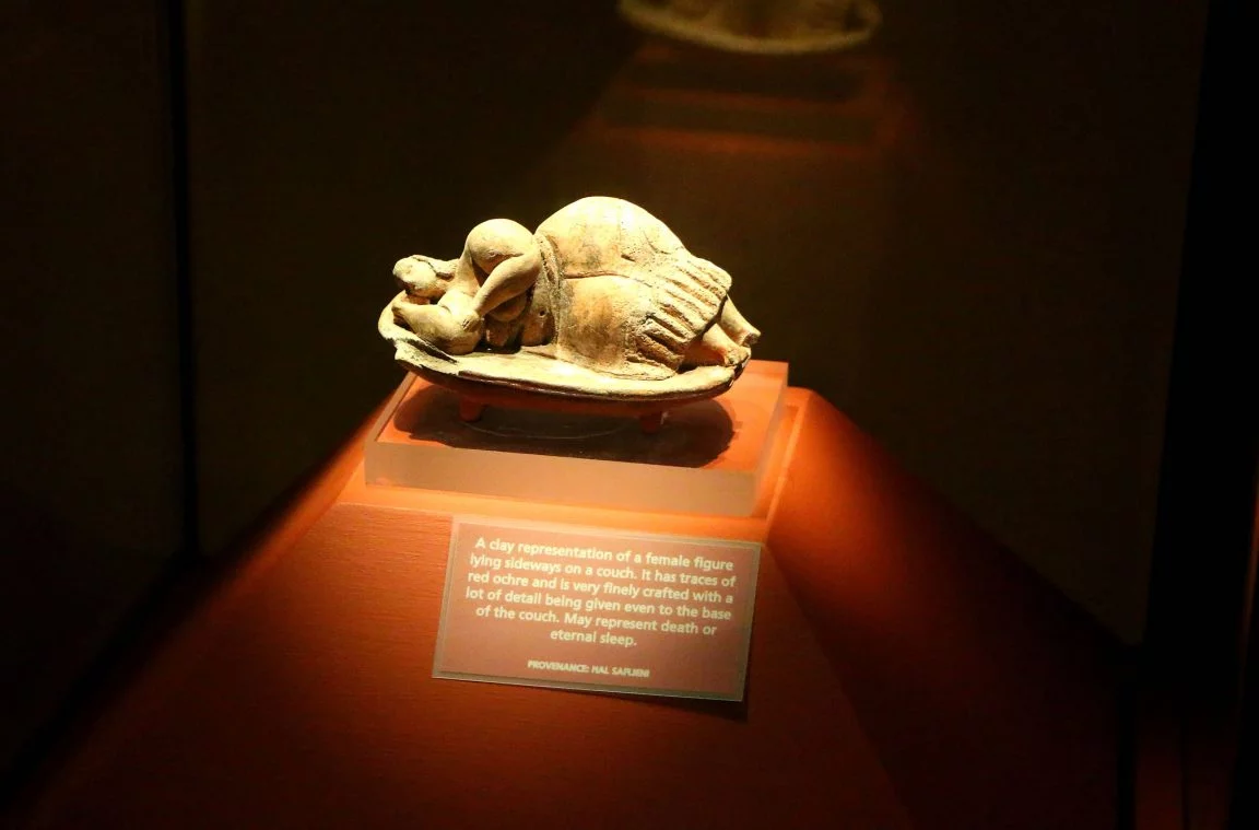 Figura della Venere di Malta nel Museo Archeologico di La Valletta
