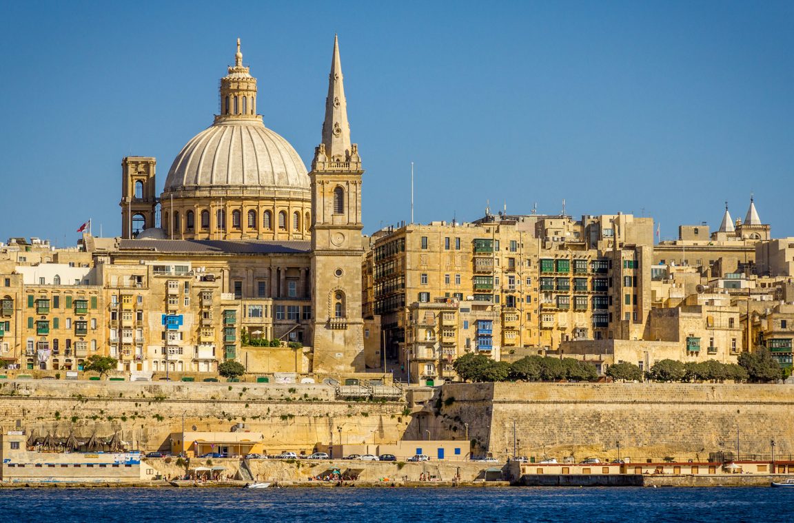 St Paul's Cathedral seen from Sliema