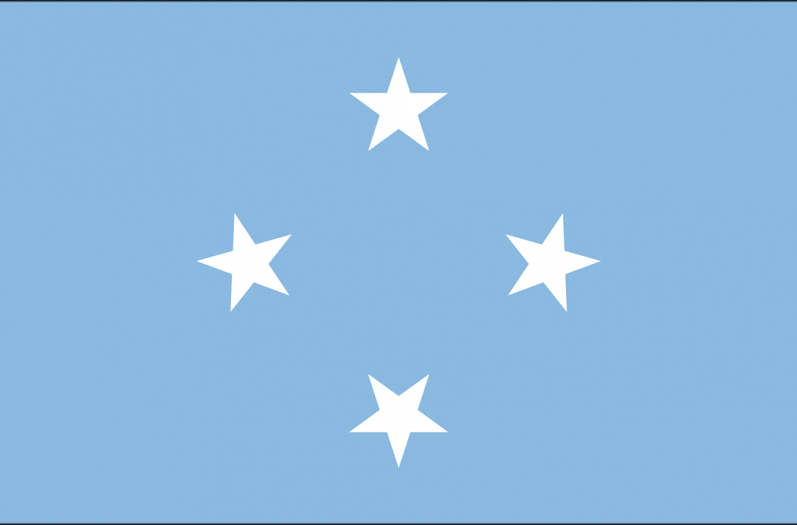 Mikronezya bayrağının sadeliği
