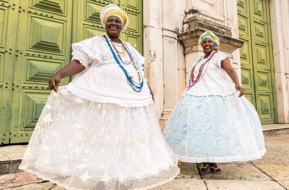 La vestimenta típica de Salvador de Bahía, Brasil