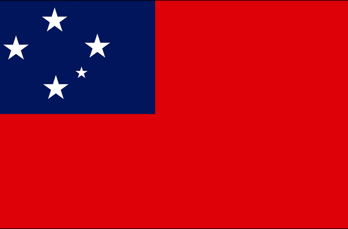 Die fünf Sterne der Samoa-Flagge