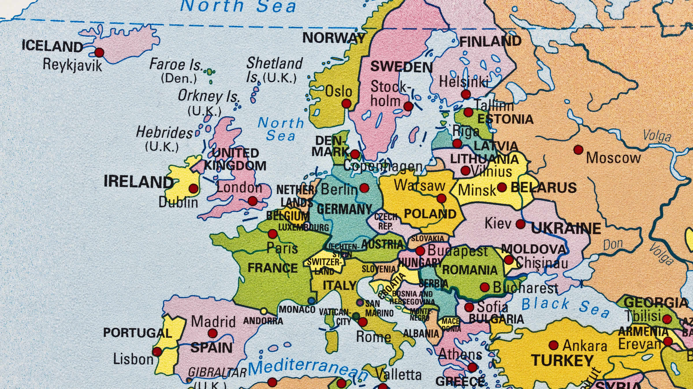 Localización del Reino Unido en Europa