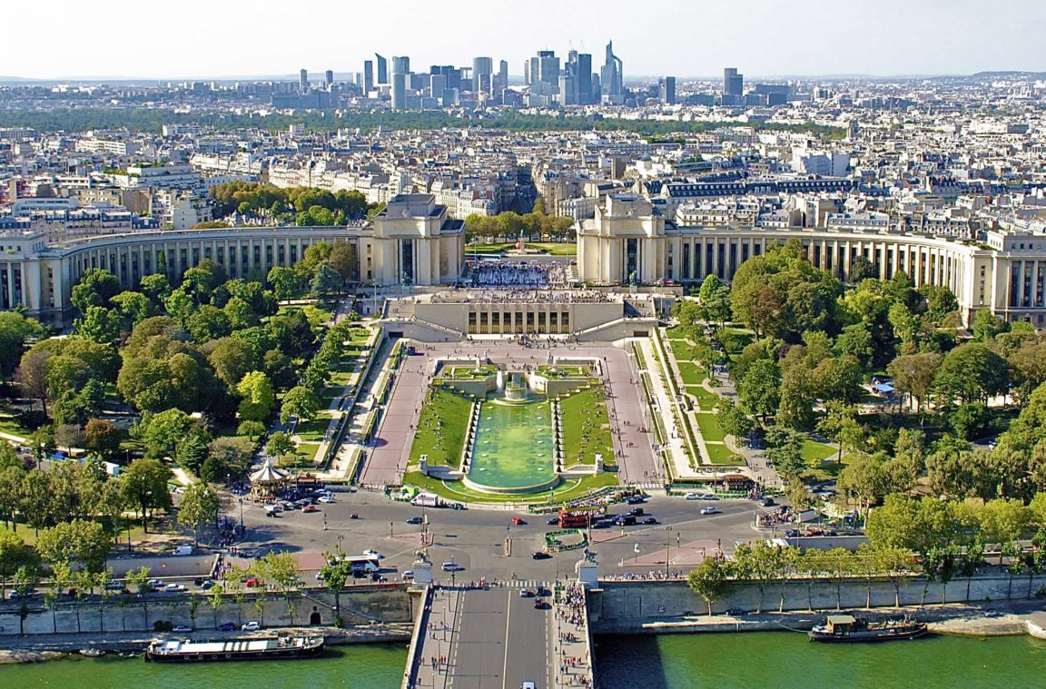 The Trocadero Gardens in Paris