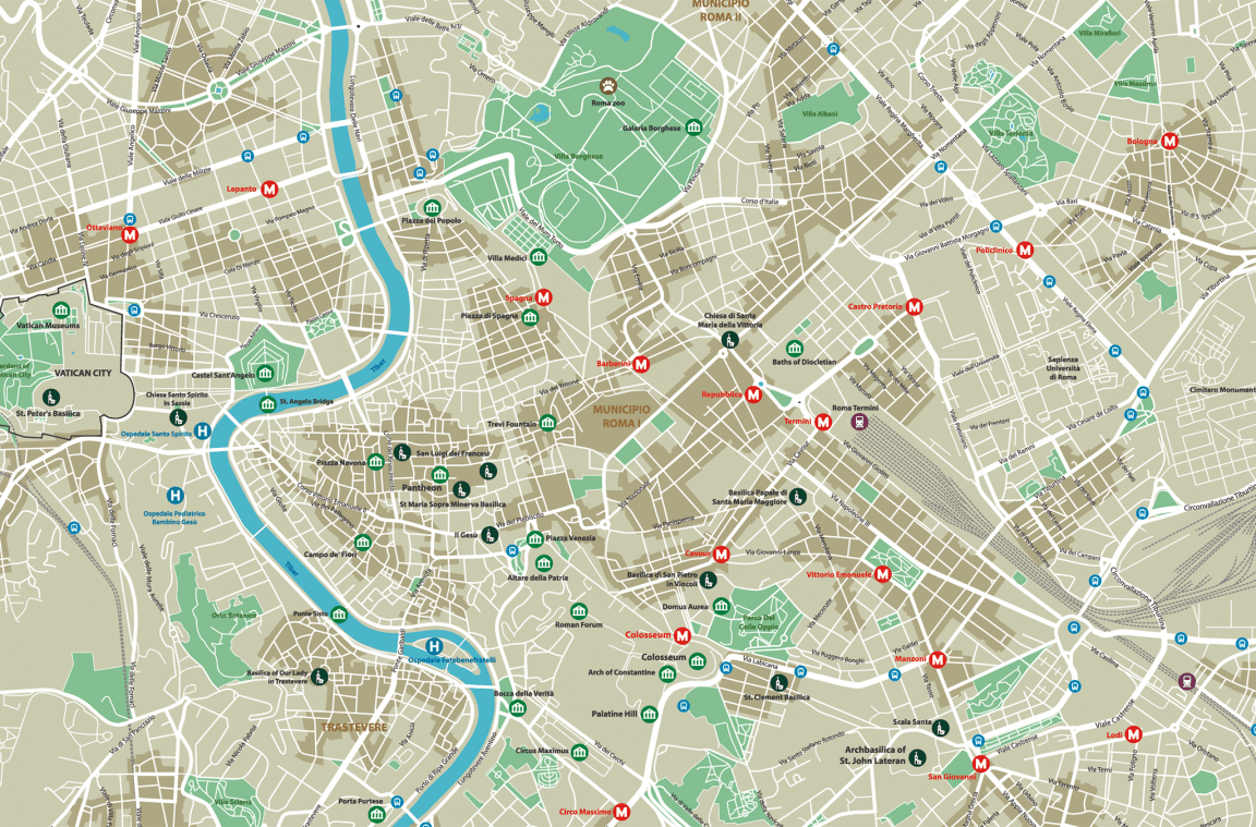Mappa di Roma, capitale d'Italia