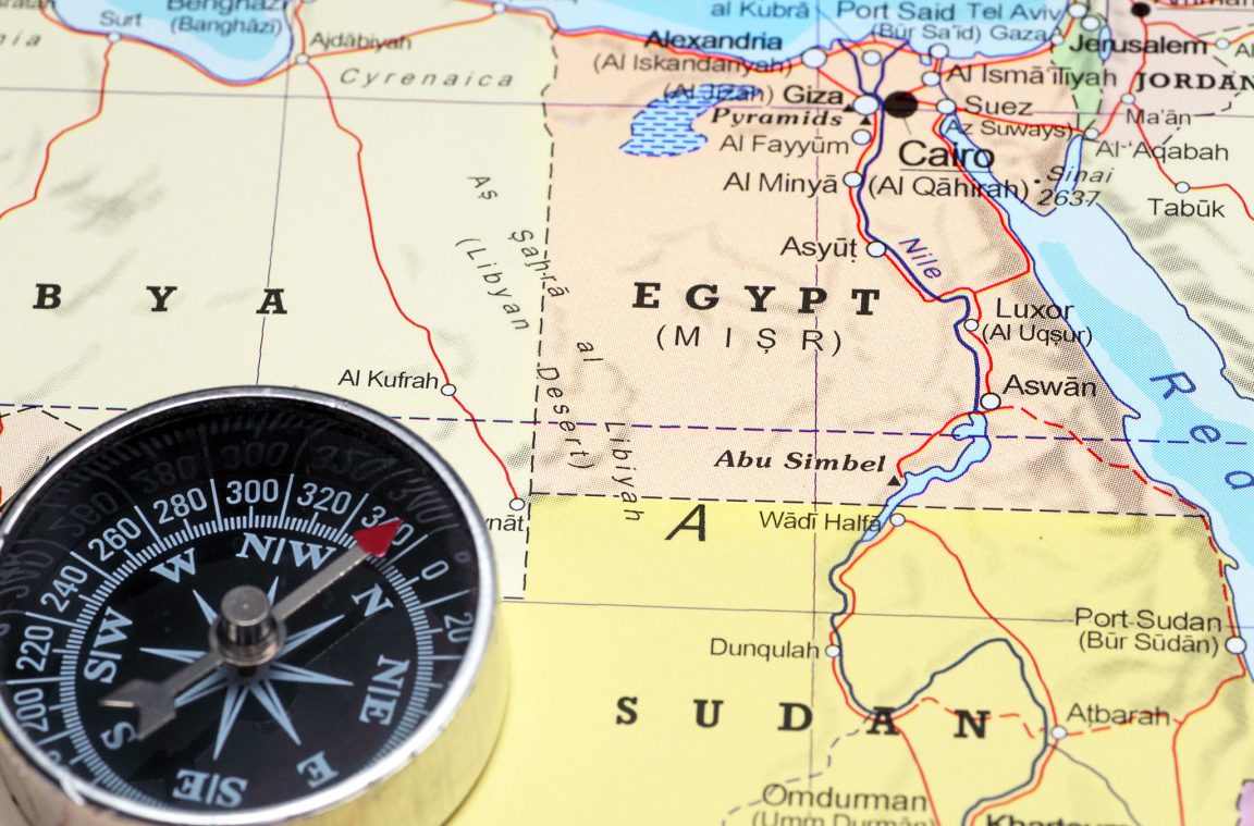 mapa turystyczna w egipcie