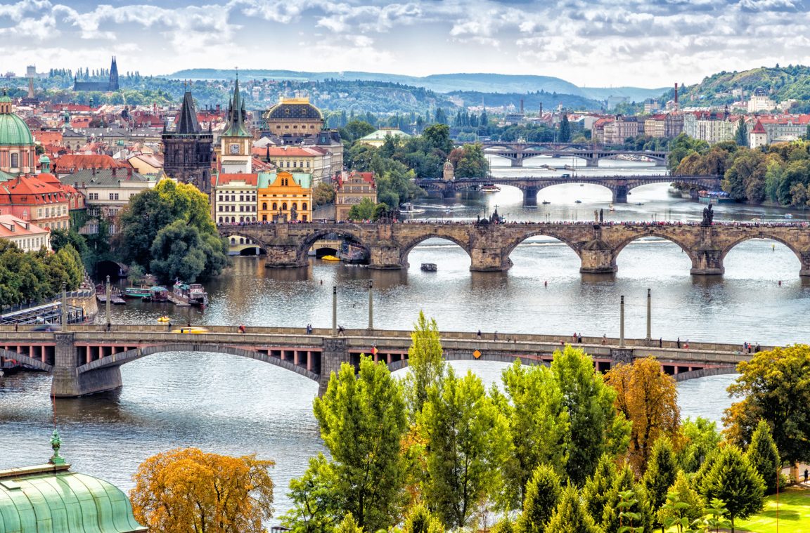 Paysage du centre historique de Prague