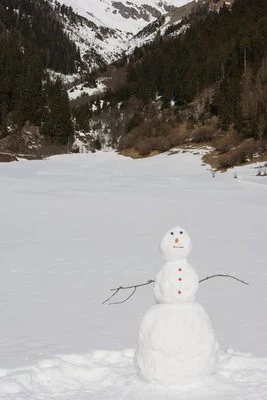 paisajes de nieve hombre de nieve