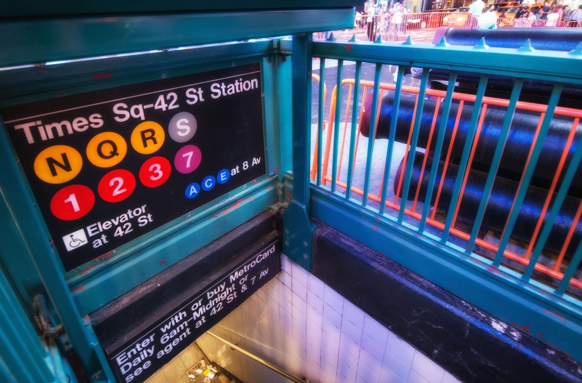 New York subway stop