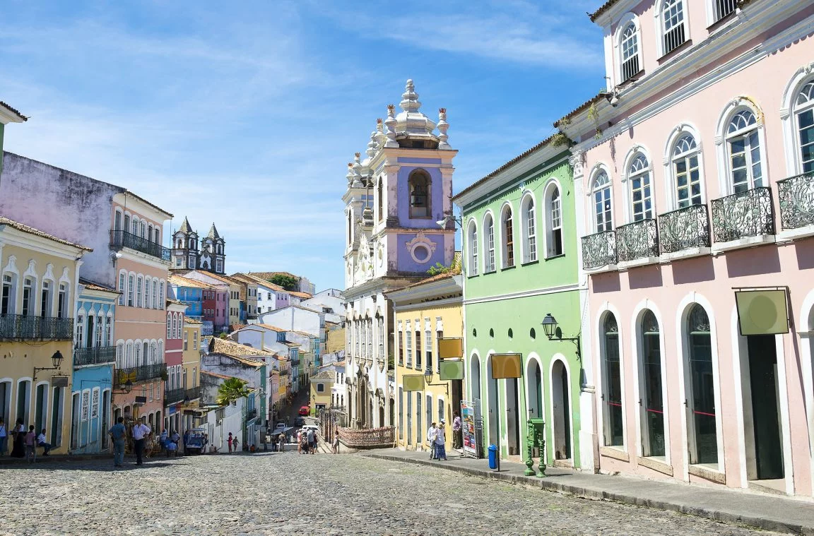Pelhourino, kolorowa dzielnica Salvador de Bahia w Brazylii