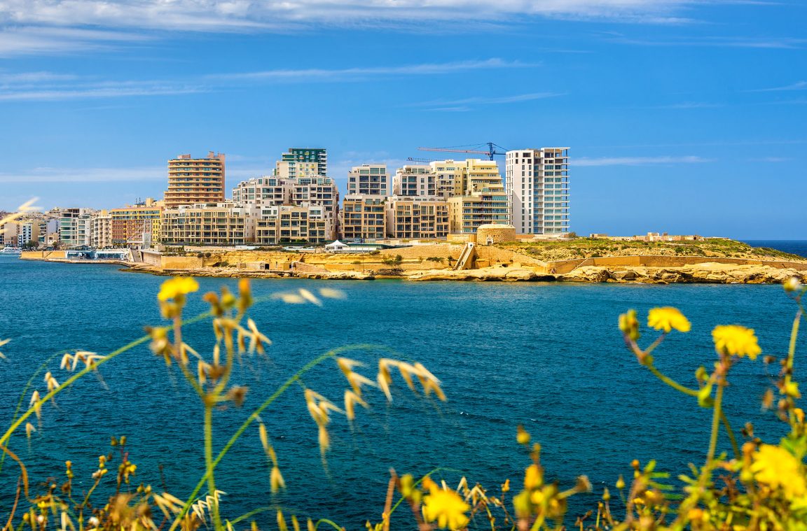 Malta'daki Sliema Plajı