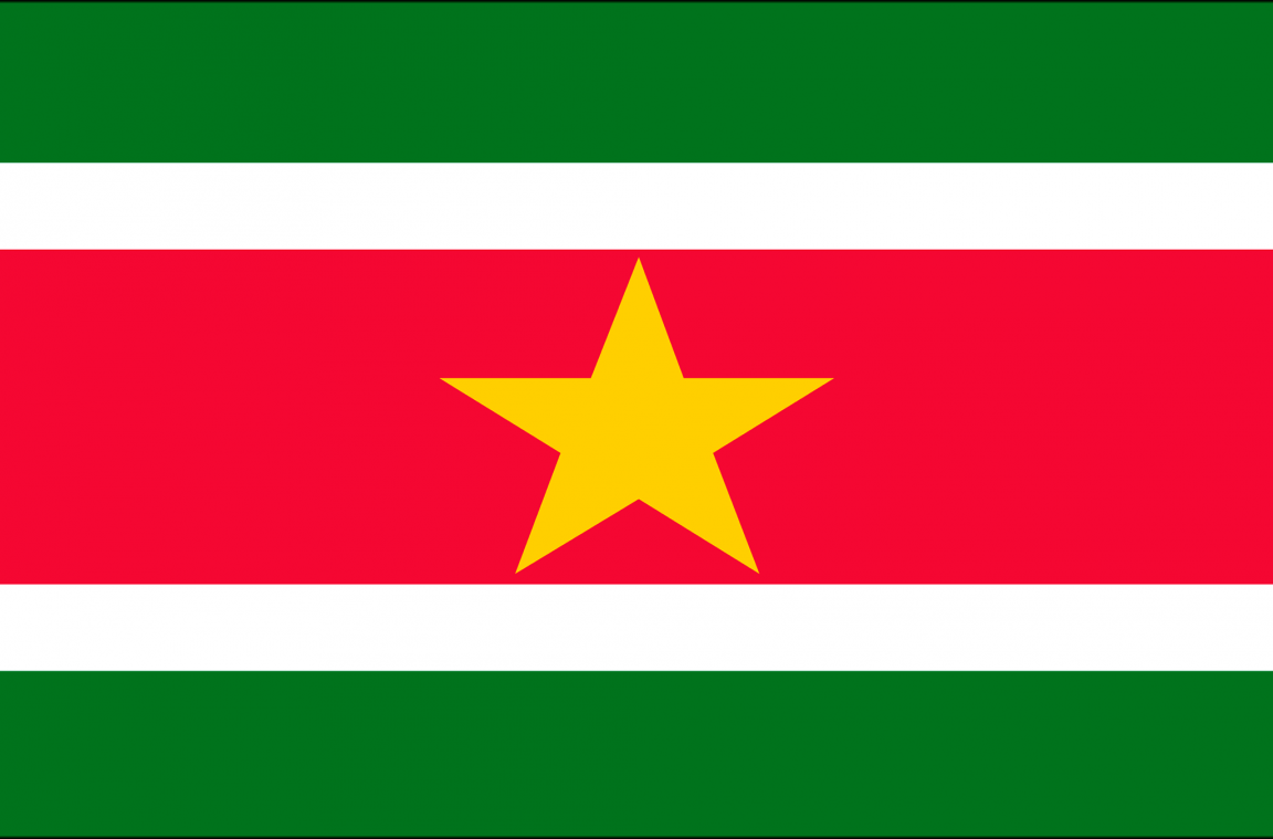 Suriname und seine offizielle Flagge