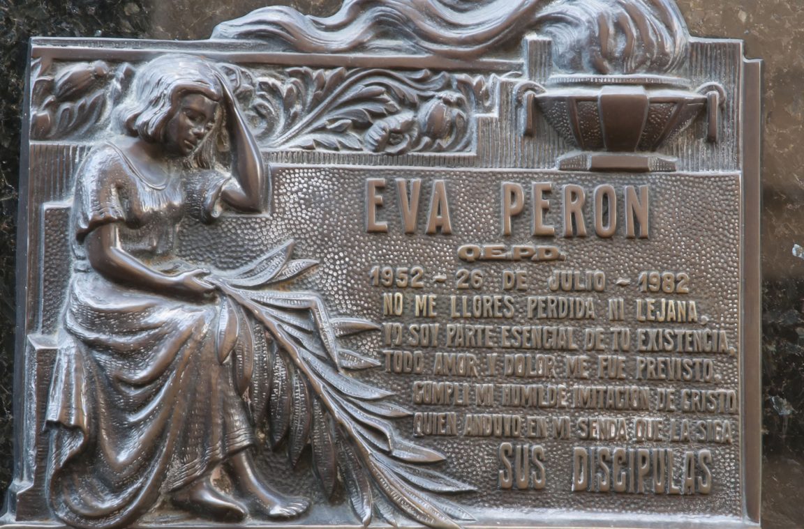 Tumba de Evita Perón en Buenos Aires, Argentina