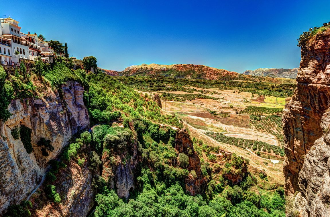 Un paesaggio da capogiro a Ronda, Malaga, Spagna